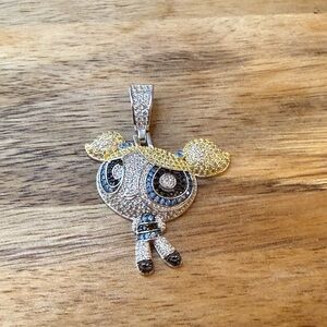 Bubbles Cartoon Character Pendant - Silver and Yellow